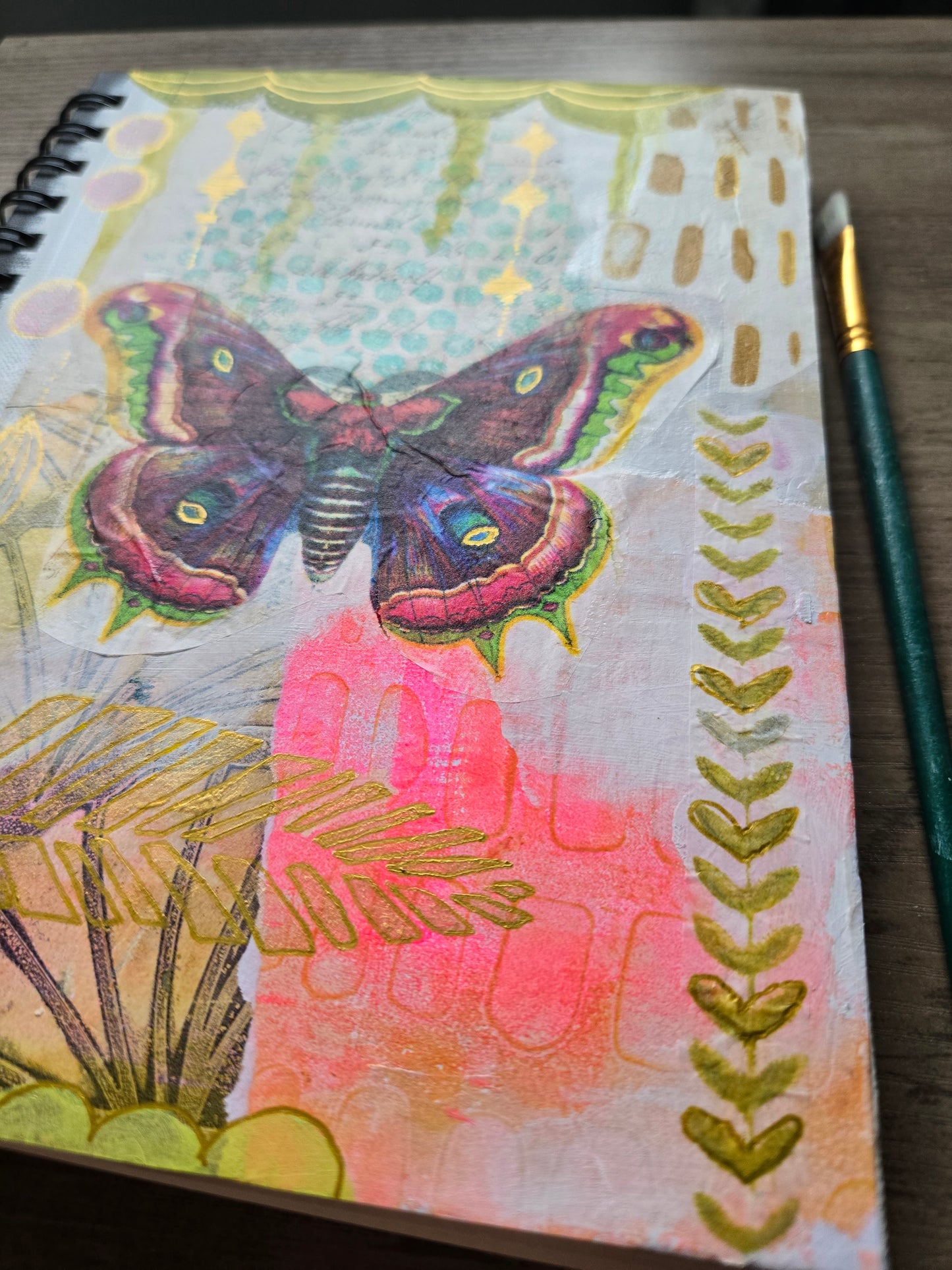 Altered Art Journal With Butterfly