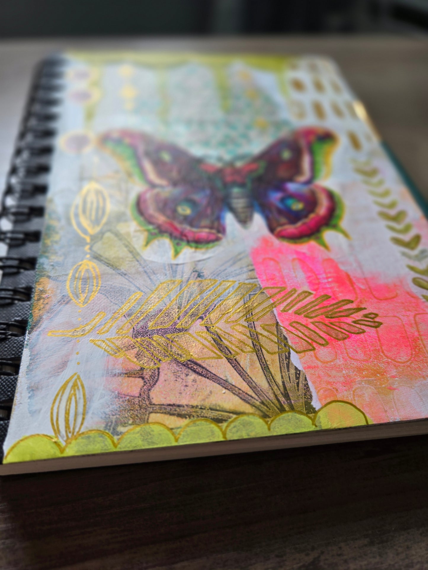 Altered Art Journal With Butterfly