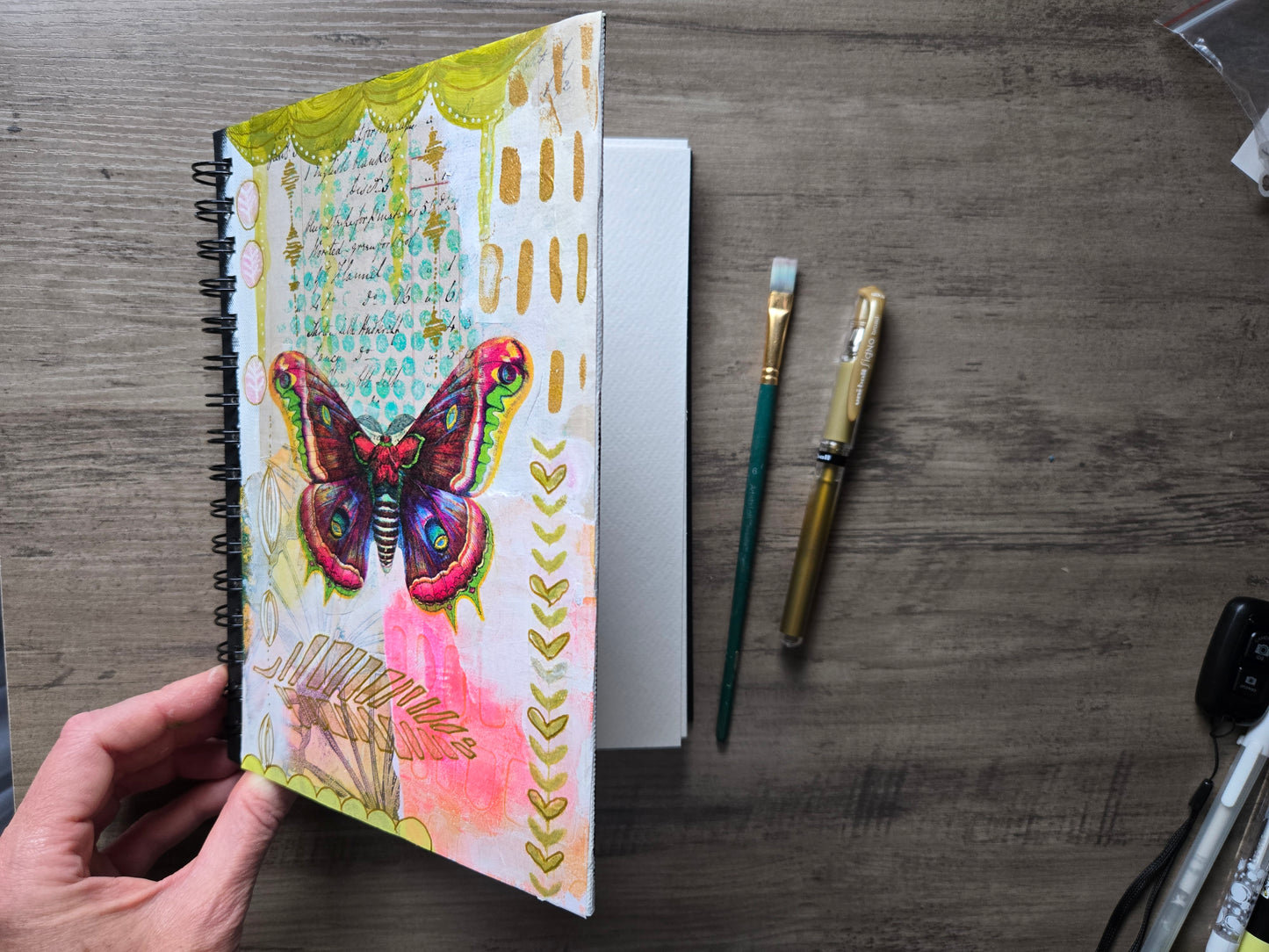 Altered Art Journal With Butterfly