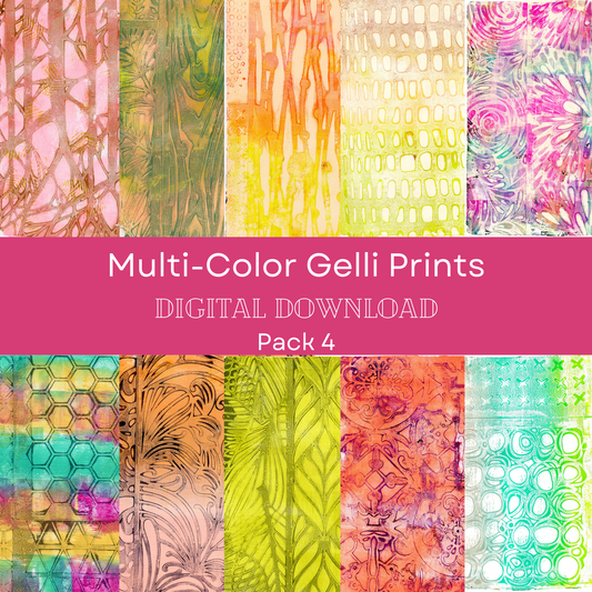 10 pack of 8x10 Gelli Prints *Digital Download* #4