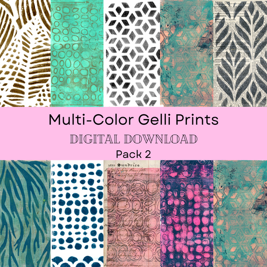 10 pack of 5x7 Gelli Prints *Digital Download* #2