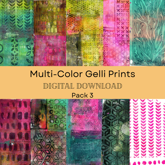 10 pack of 8x10 Gelli Prints *Digital Download* #3